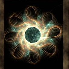 FRACTAL ART DESIGN GREETING CARD Spiral Wheel